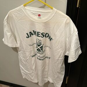 Jameson Irish Whiskey Men’s XL T-Shirt White Hanes 100% Cotton Never Worn